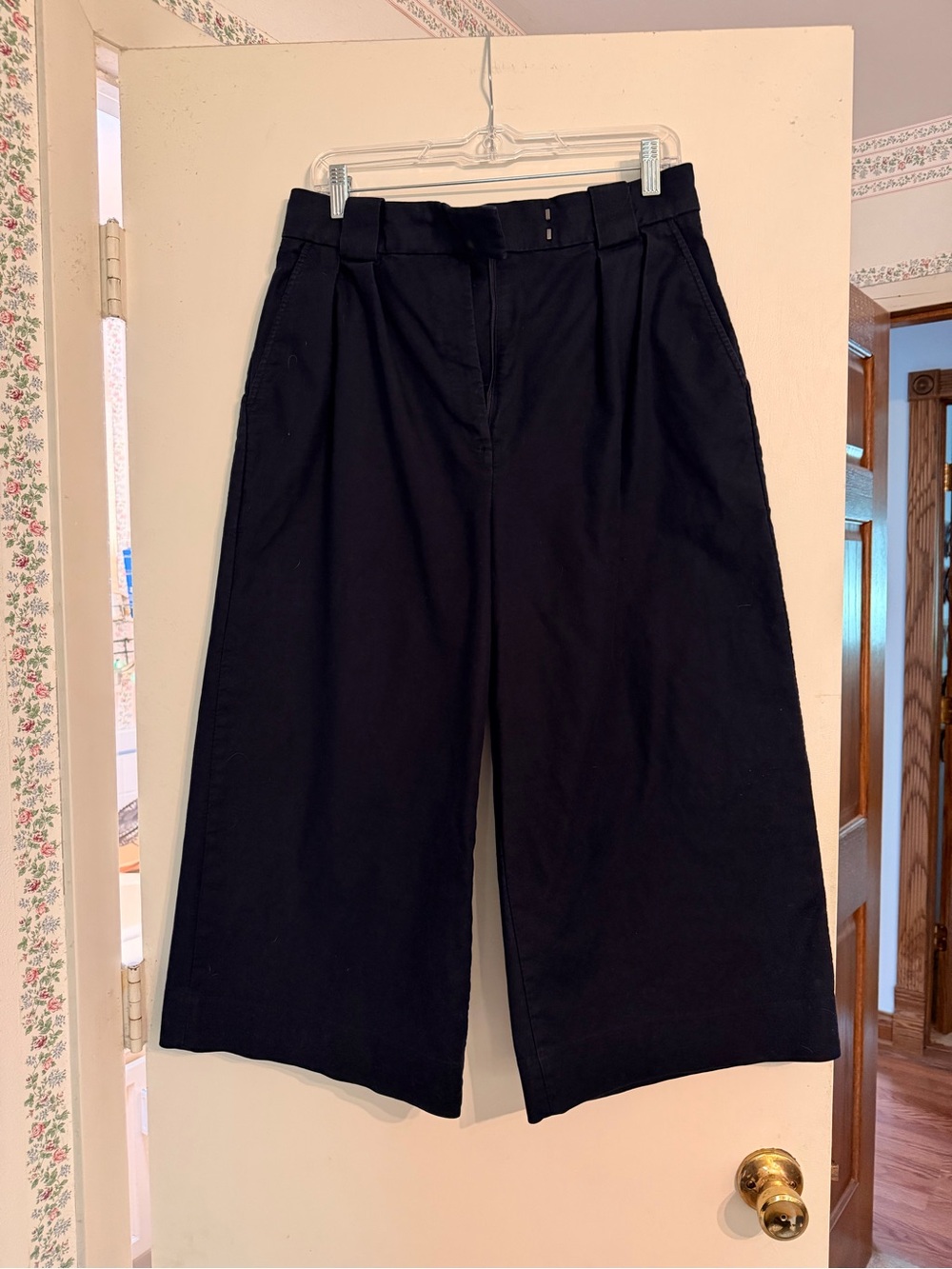 Banana Republic Blue Cropped Wide-Leg Pants